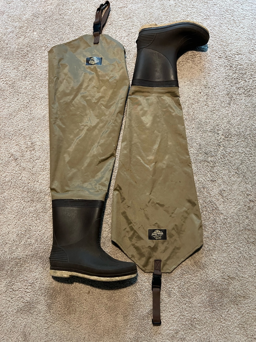 White river - Olive Green Men’s Waterproof Fishing Boots